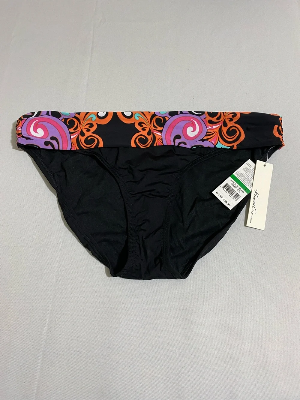 KENNETH COLE Banded Hipster Bikini Bottom Women's Size L
